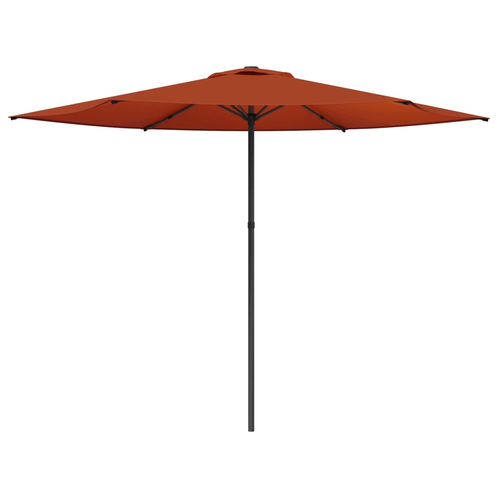 Produktbild för Trädgårdsparasol 300 x 300 cm Polyester Rektangulär Terracotta