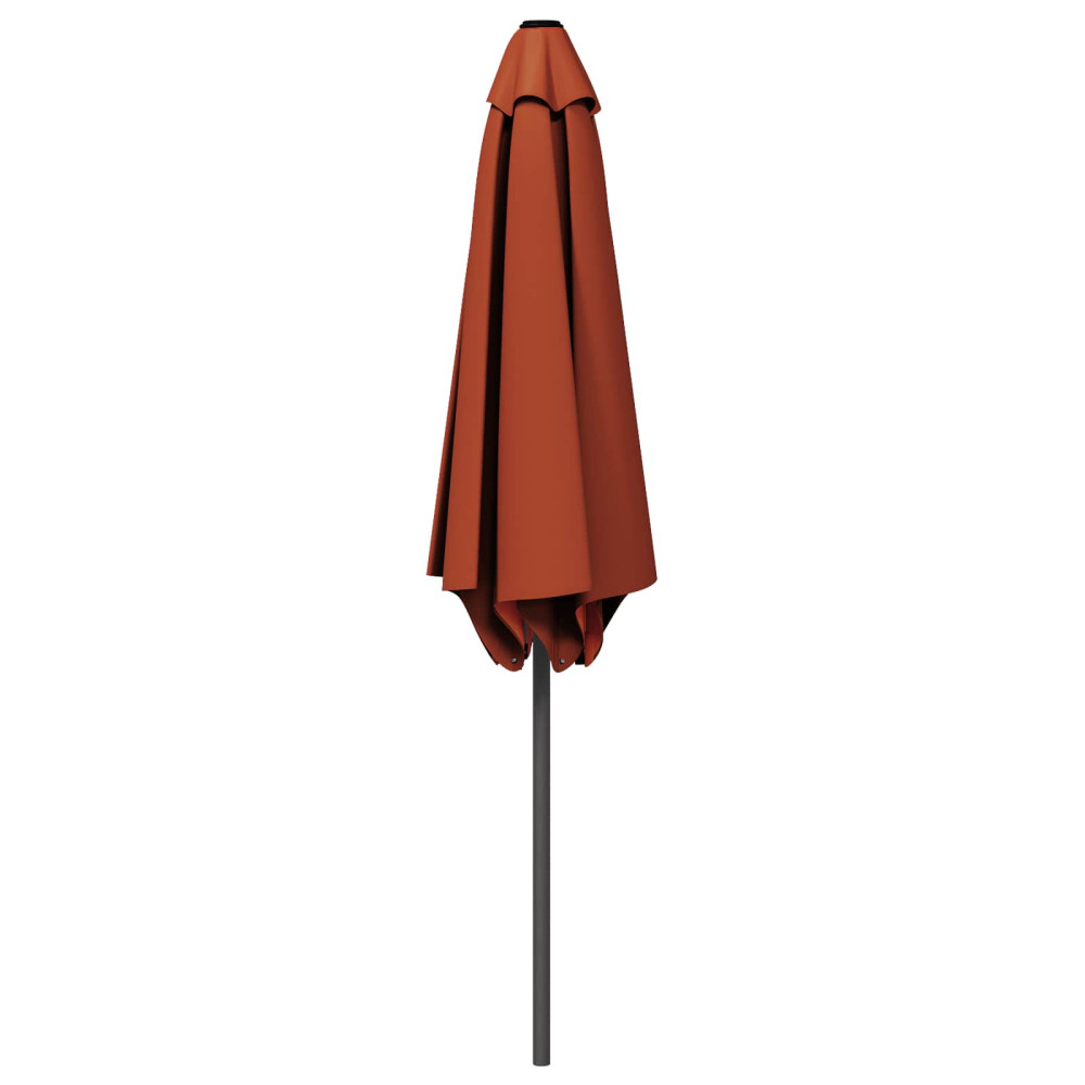 Produktbild för Trädgårdsparasol 300 x 300 cm Polyester Rektangulär Terracotta