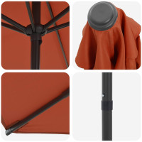 Produktbild för Trädgårdsparasol 300 x 300 cm Polyester Rektangulär Terracotta
