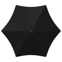 Produktbild för Trädgårdsparasol 300 x 300 cm Polyester Rektangulär Svart