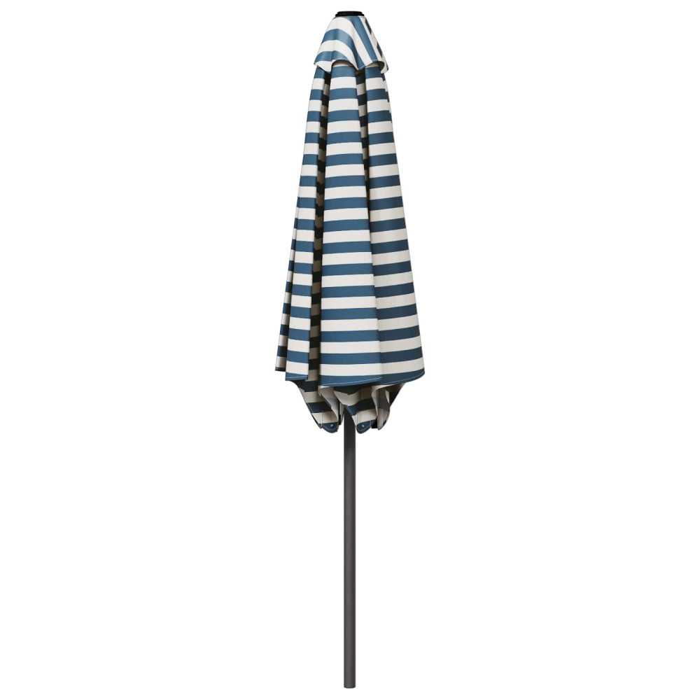 Produktbild för Trädgårdsparasol 300 x 300 cm Polyester Rektangulär Blå och Vit