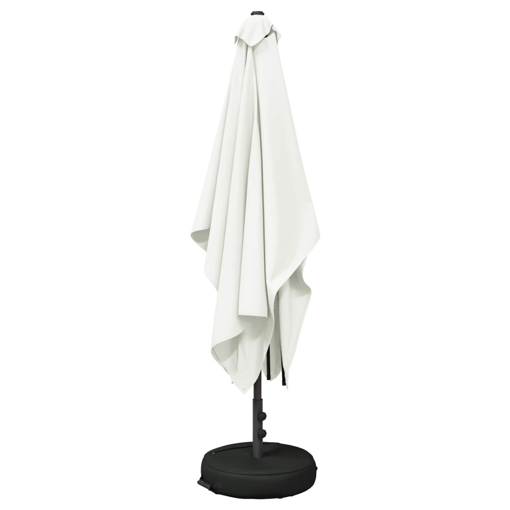 Produktbild för Trädgårdsparasol med Ställ 200 x 300 cm Polyester Rektangulär