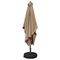 Produktbild för Trädgårdsparasol med Ställ 200 x 300 cm Polyester Rektangulär
