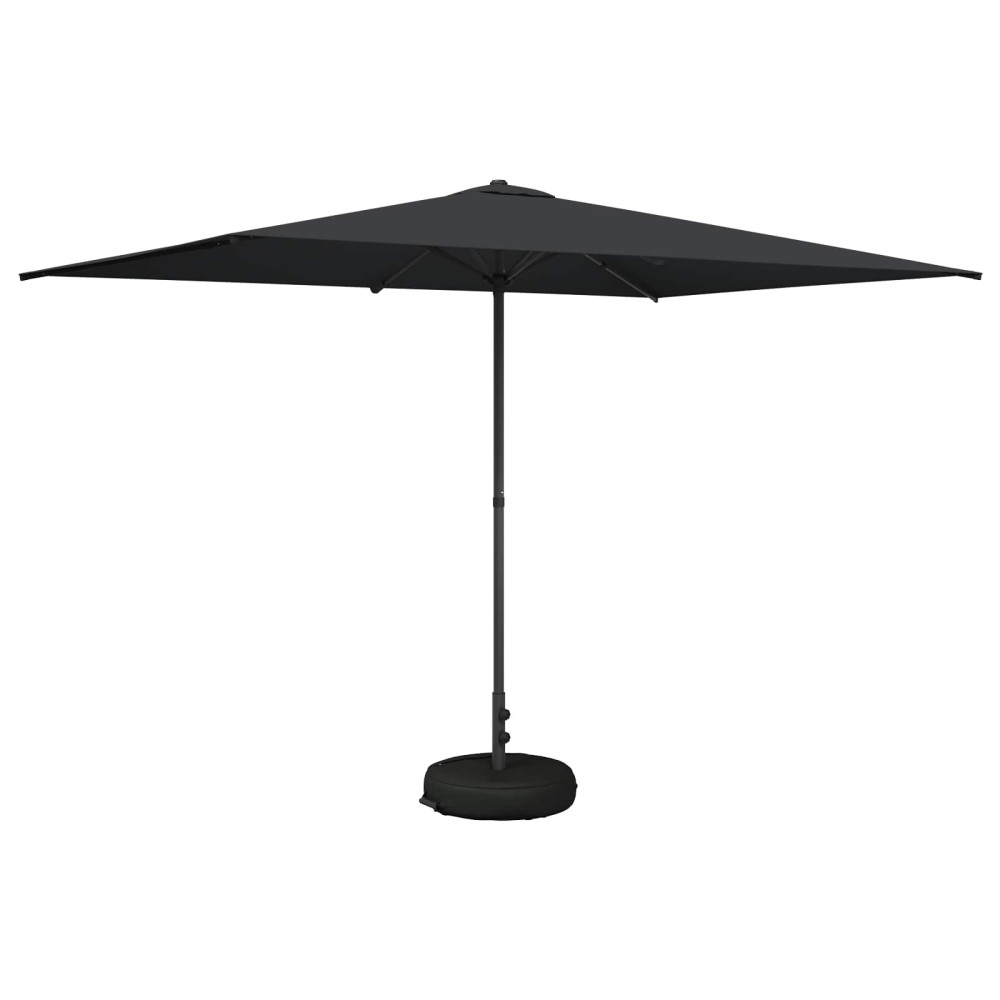 Produktbild för Trädgårdsparasol med Ställ 200 x 300 cm Polyester Rektangulär
