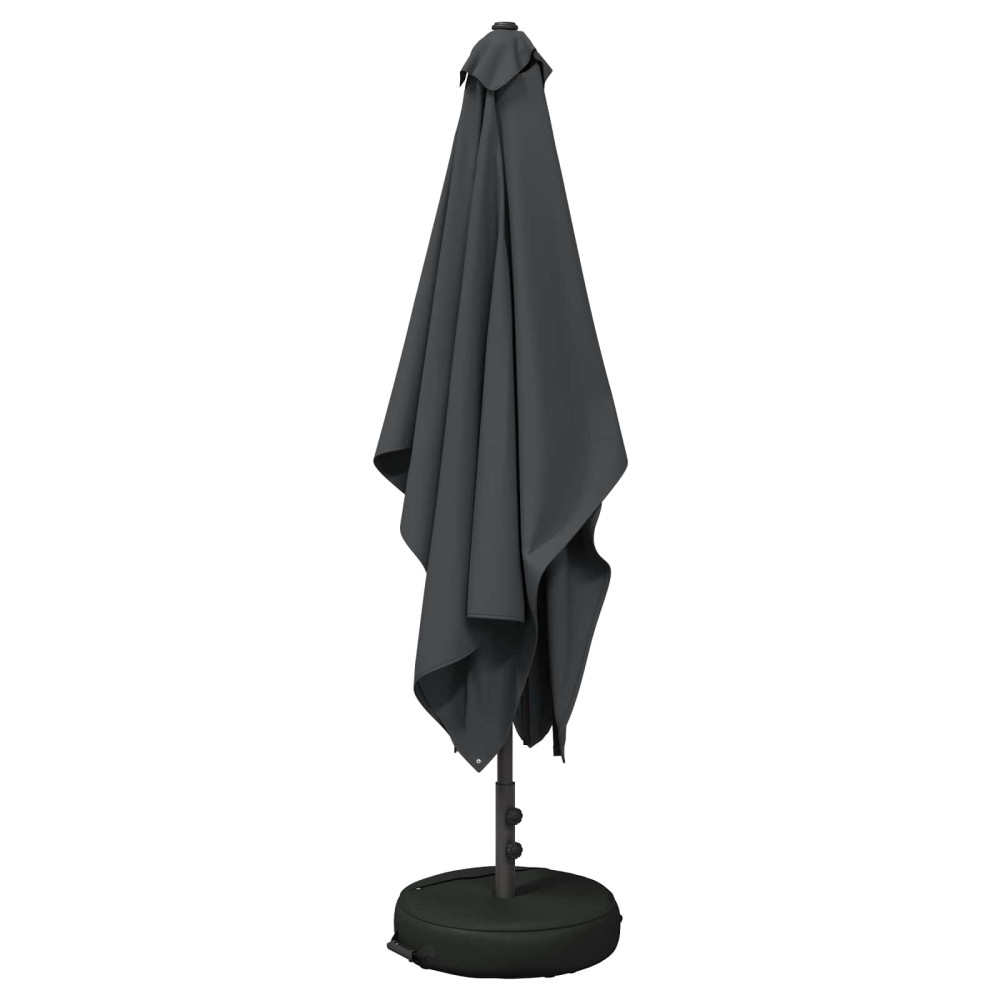 Produktbild för Trädgårdsparasol med Ställ 200 x 300 cm Polyester Rektangulär