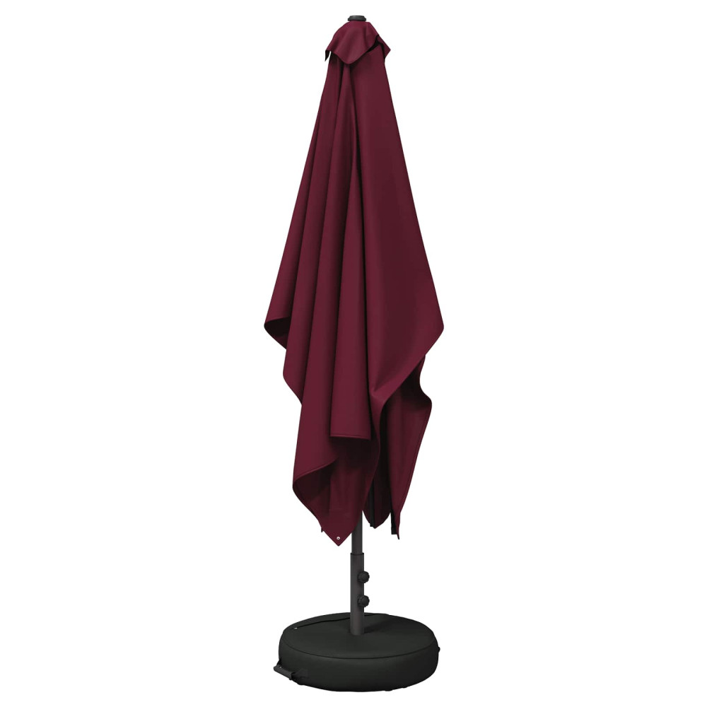 Produktbild för Trädgårdsparasol med Ställ 200 x 300 cm Polyester Rektangulär