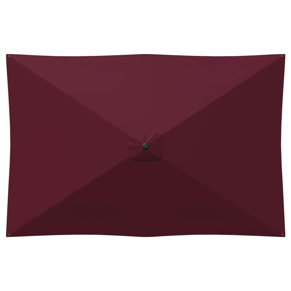 Produktbild för Trädgårdsparasol med Ställ 200 x 300 cm Polyester Rektangulär