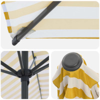 Produktbild för Trädgårdsparasol med Ställ 200 x 300 cm Polyester Rektangulär