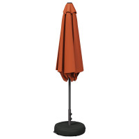 Produktbild för Trädgårdsparasol med Ställ 230 x 230 cm Polyester Rektangulär