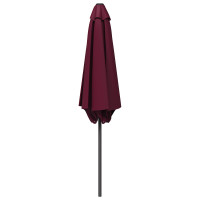 Produktbild för Trädgårdsparasol med Ställ 230 x 230 cm Polyester Rektangulär
