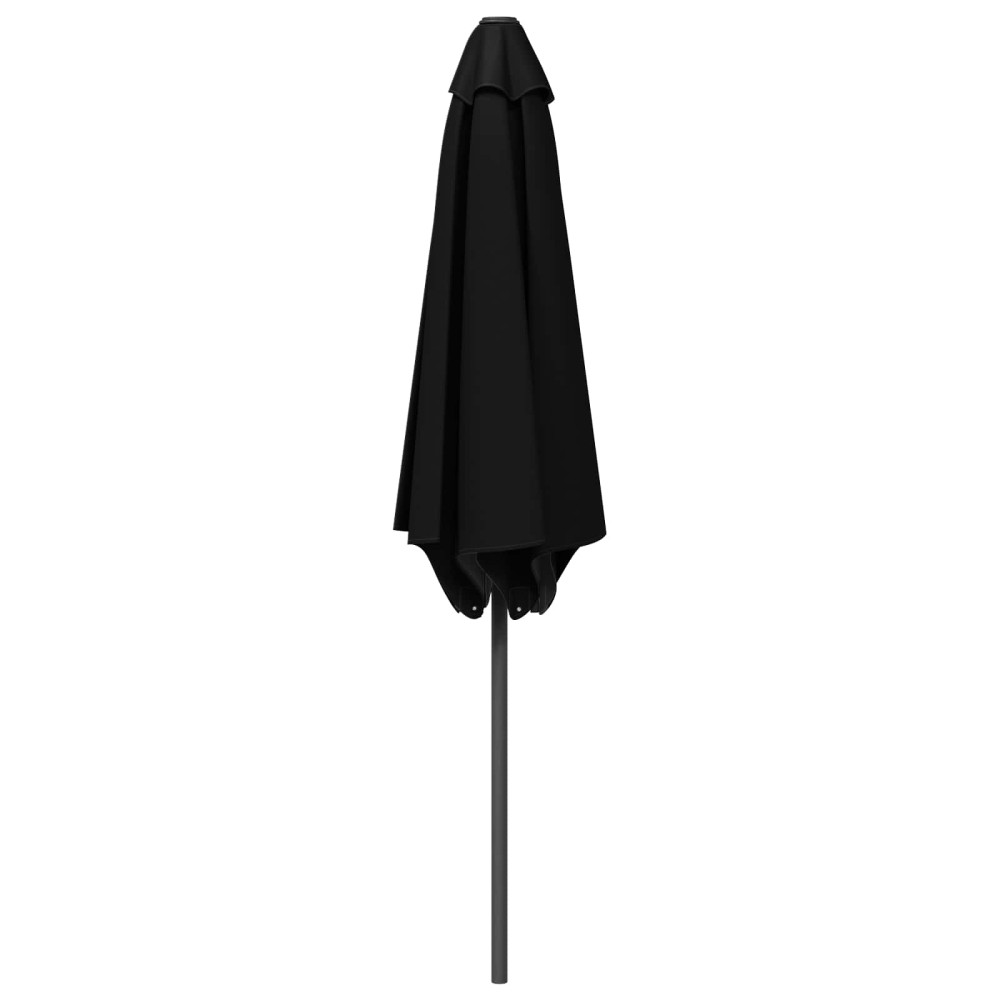 Produktbild för Trädgårdsparasol med Ställ 230 x 230 cm Polyester Rektangulär