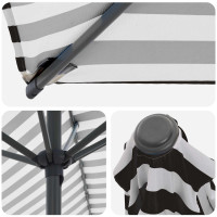 Produktbild för Trädgårdsparasol med Ställ 230 x 230 cm Polyester Rektangulär