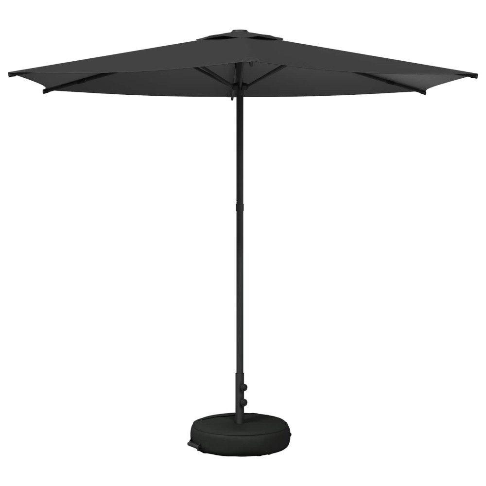 Produktbild för Trädgårdsparasol med Ställ 270 x 270 cm Polyester Rektangulär