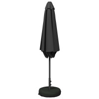 Produktbild för Trädgårdsparasol med Ställ 270 x 270 cm Polyester Rektangulär