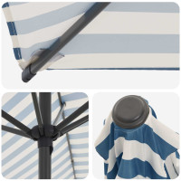 Produktbild för Trädgårdsparasol med Ställ 270 x 270 cm Polyester Rektangulär