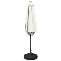 Produktbild för Trädgårdsparasol med Ställ 300 x 300 cm Polyester Rektangulär
