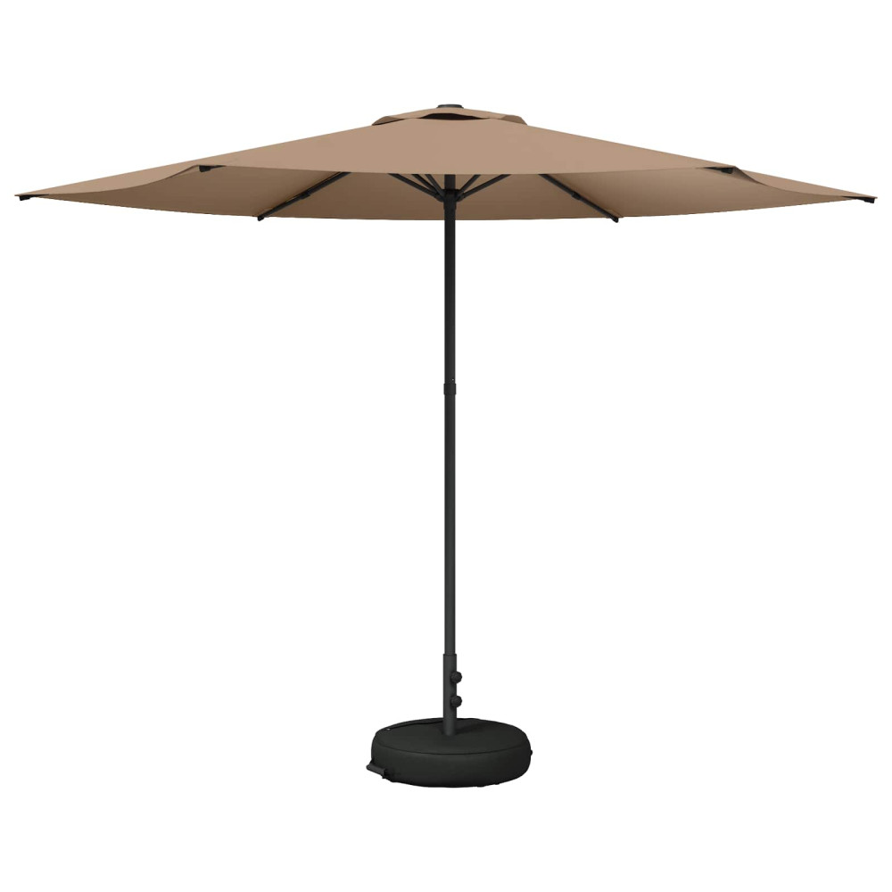 Produktbild för Trädgårdsparasol med Ställ 300 x 300 cm Polyester Rektangulär