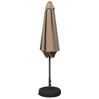 Produktbild för Trädgårdsparasol med Ställ 300 x 300 cm Polyester Rektangulär