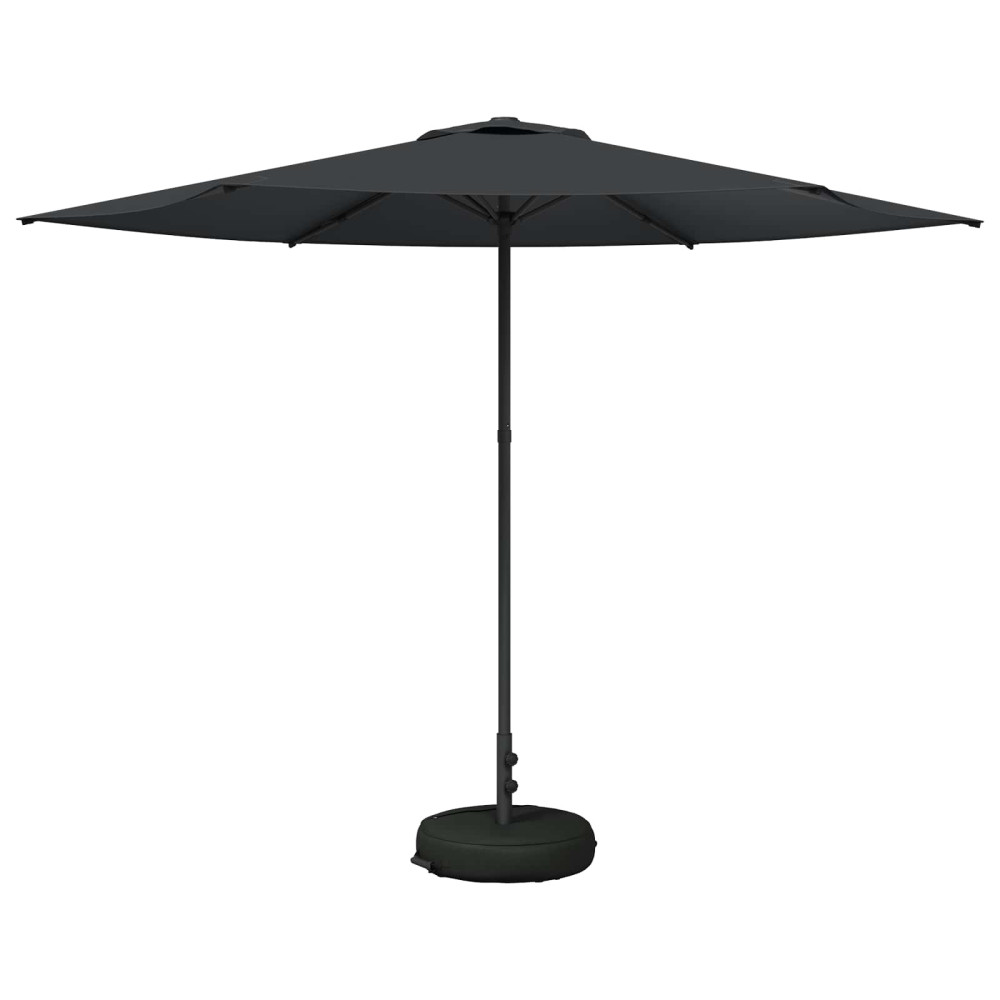 Produktbild för Trädgårdsparasol med Ställ 300 x 300 cm Polyester Rektangulär