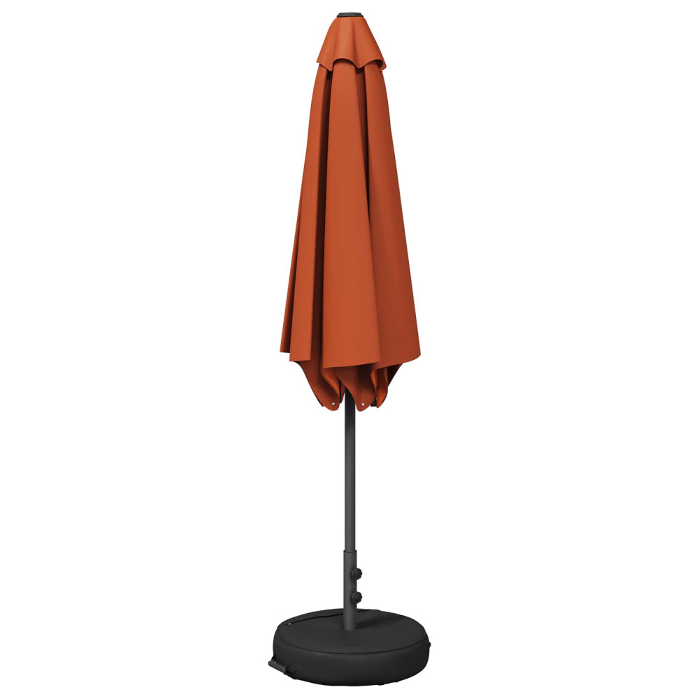 Produktbild för Trädgårdsparasol med Ställ 300 x 300 cm Polyester Rektangulär