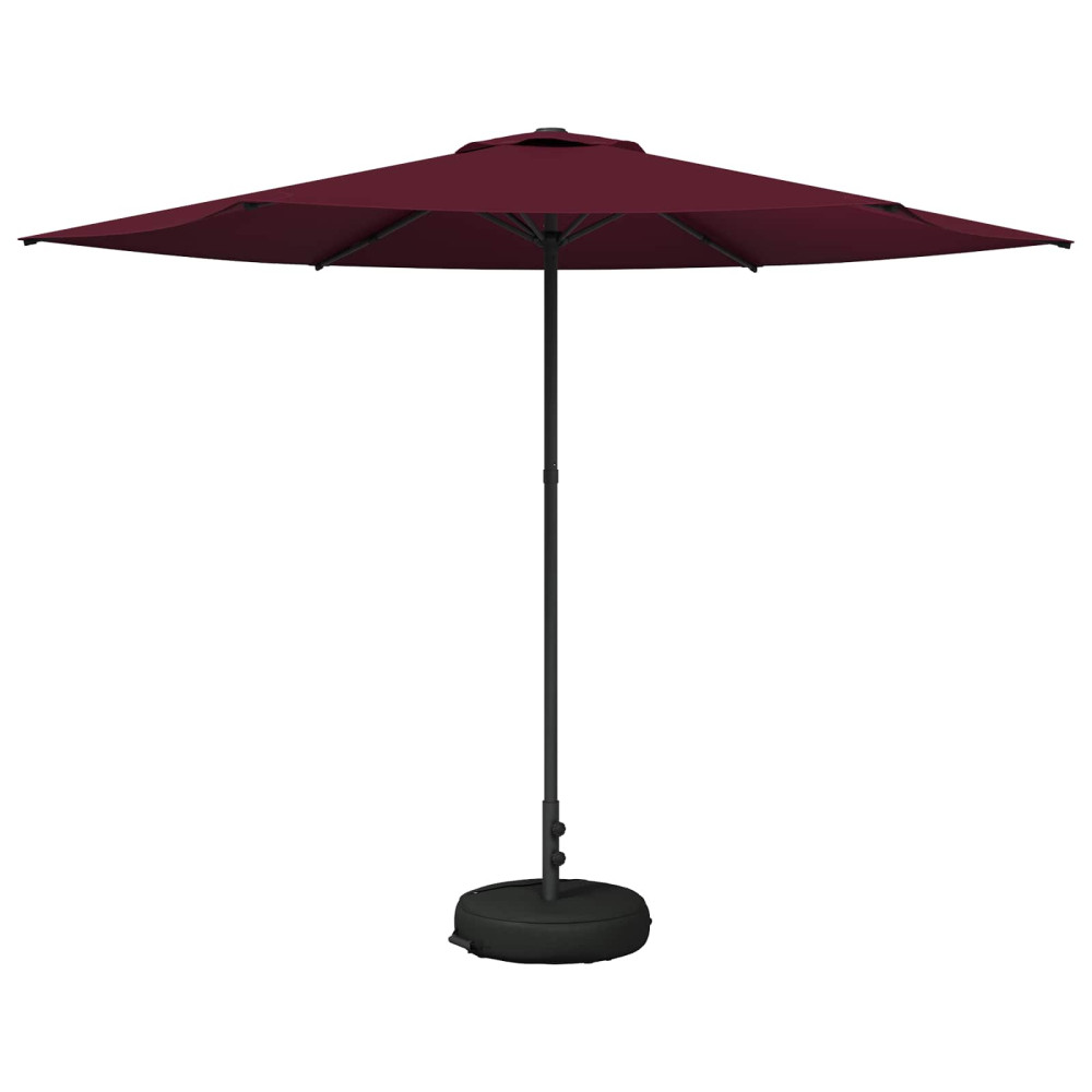 Produktbild för Trädgårdsparasol med Ställ 300 x 300 cm Polyester Rektangulär