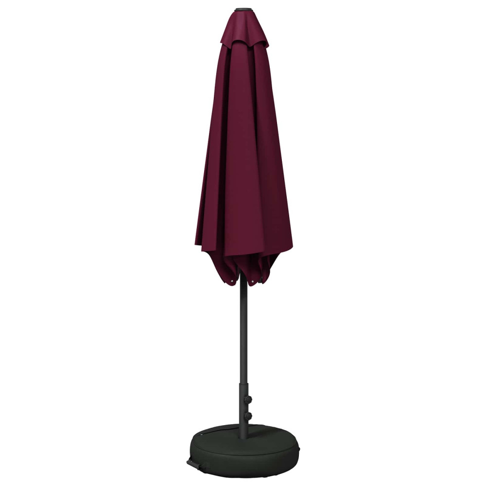 Produktbild för Trädgårdsparasol med Ställ 300 x 300 cm Polyester Rektangulär
