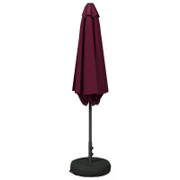 Produktbild för Trädgårdsparasol med Ställ 300 x 300 cm Polyester Rektangulär