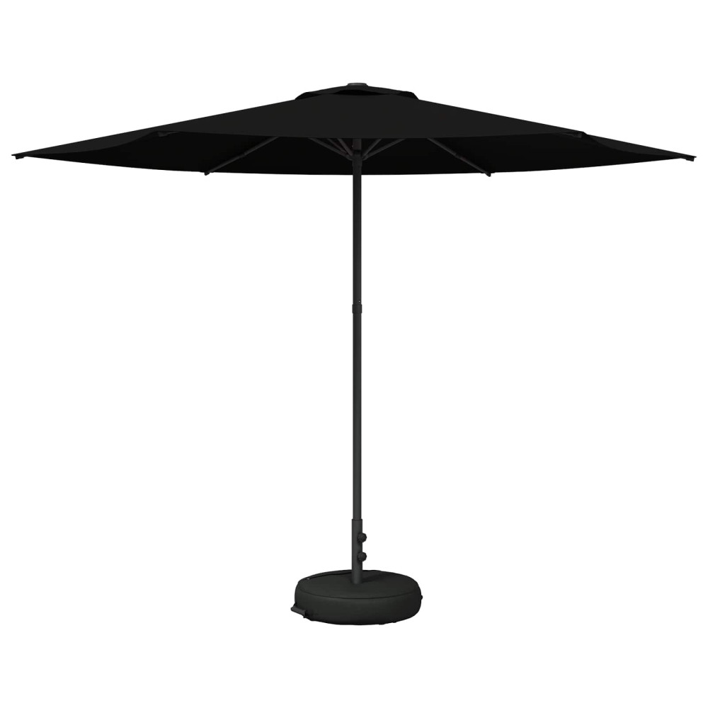 Produktbild för Trädgårdsparasol med Ställ 300 x 300 cm Polyester Rektangulär