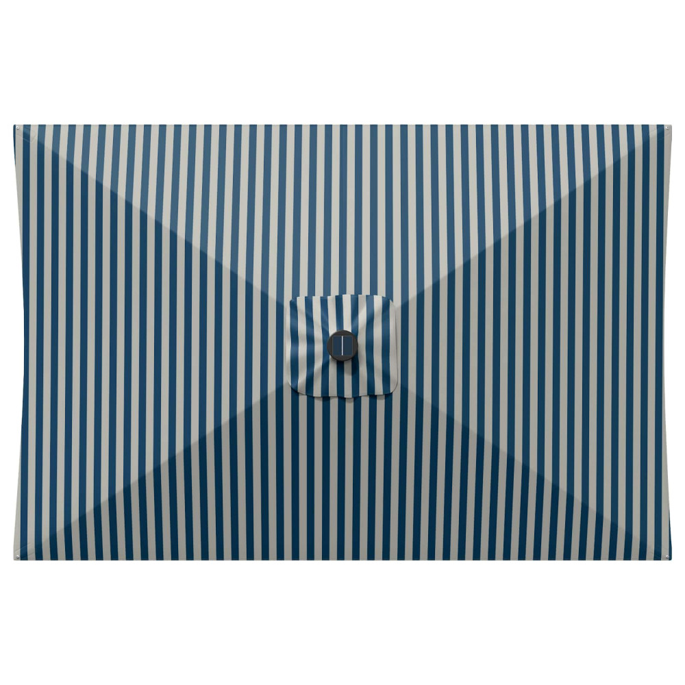 Produktbild för Trädgårdsparasol med LED-lampor och bas 200 x 300 cm Polyester