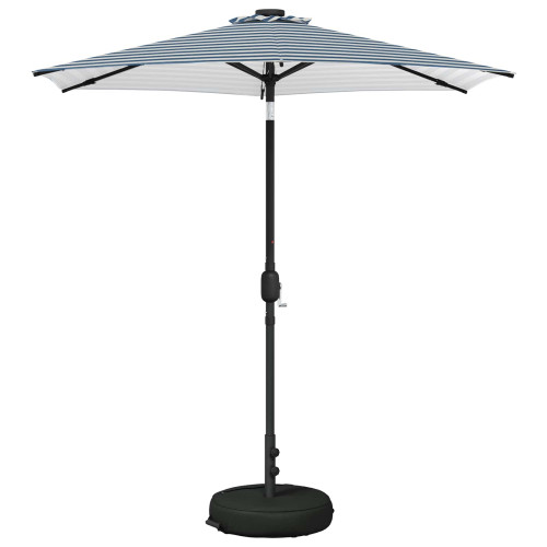 vidaXL Trädgårdsparasol med LED-lampor och bas 230 x 230 cm Polyester