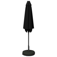 Produktbild för Trädgårdsparasol med LED-lampor och bas 270 x 270 cm Polyester