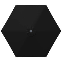 Produktbild för Trädgårdsparasol med LED-lampor och bas 270 x 270 cm Polyester