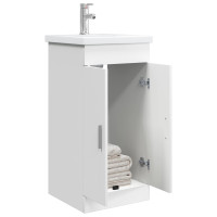 Produktbild för Badrumsspegel med handfat Vit 42 x 40 x 84,5 cm Konstruerat trä