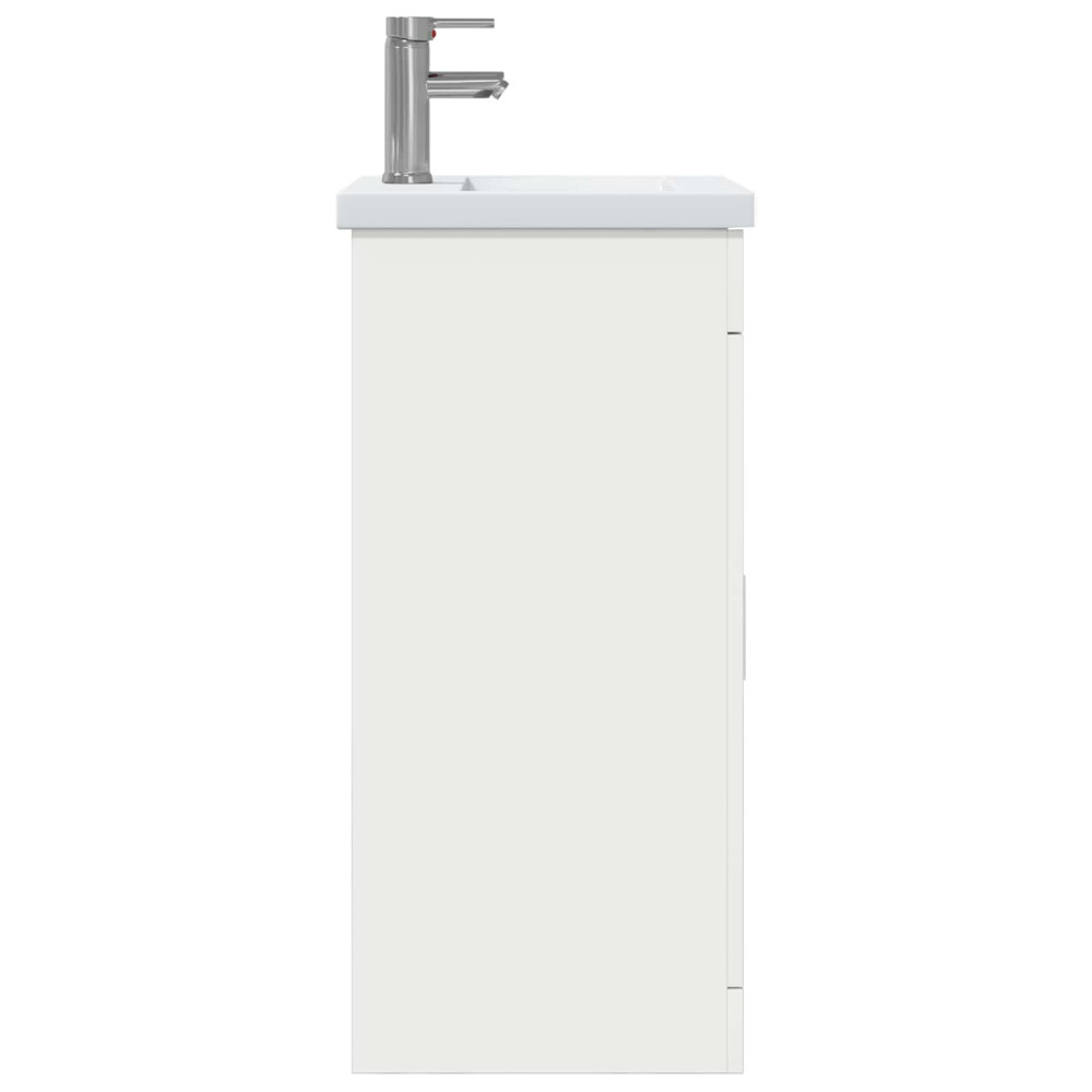 Produktbild för Badrumsspegel med handfat Vit 42 x 40 x 84,5 cm Konstruerat trä
