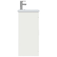 Produktbild för Badrumsspegel med handfat Vit 42 x 40 x 84,5 cm Konstruerat trä