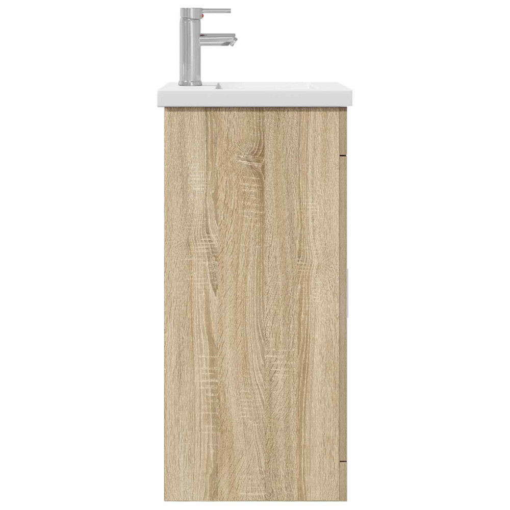 Produktbild för Badrumsspegel med handfat Sonoma-ek 42 x 40 x 84,5 cm
