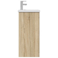 Produktbild för Badrumsspegel med handfat Sonoma-ek 42 x 40 x 84,5 cm