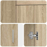 Produktbild för Badrumsspegel med handfat Sonoma-ek 42 x 40 x 84,5 cm