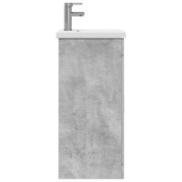Produktbild för Badrumsspegel med handfat Betonggrå 42 x 40 x 84,5 cm