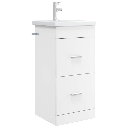 vidaXL Badrumsspegel med handfat Vit 42 x 40 x 84,5 cm Konstruerat trä