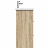 Produktbild för Badrumsspegel med handfat Sonoma-ek 42 x 40 x 84,5 cm