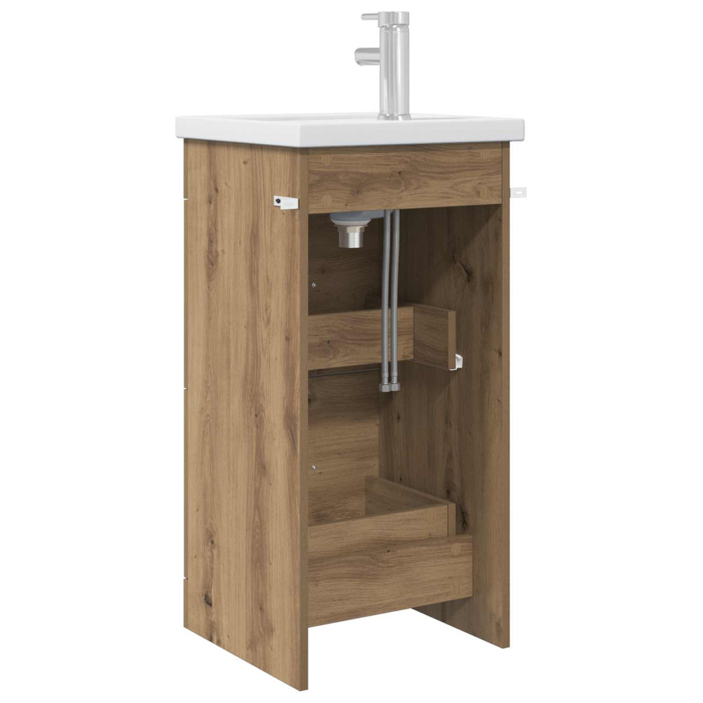 Produktbild för Badrumsspegel med handfat Artisan-ek 42 x 40 x 84,5 cm