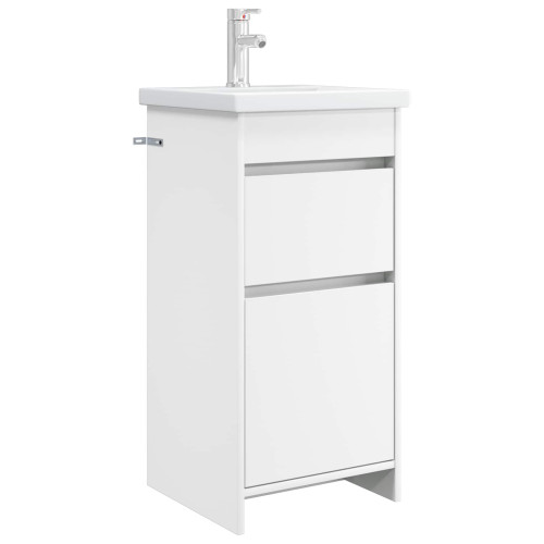 vidaXL Badrumsspegel med handfat Vit 42 x 40 x 84,5 cm Konstruerat trä