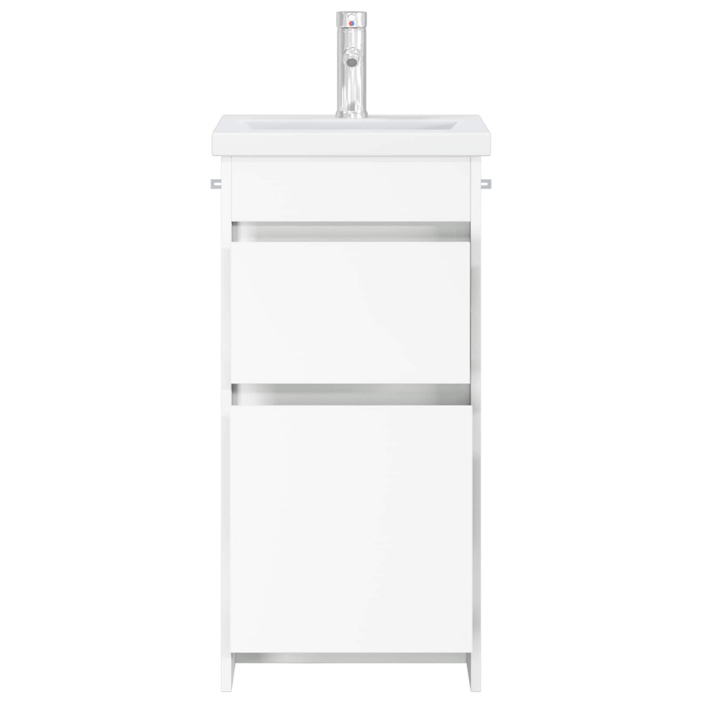 Produktbild för Badrumsspegel med handfat Vit 42 x 40 x 84,5 cm Konstruerat trä