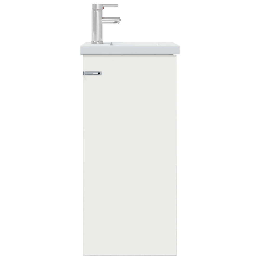 Produktbild för Badrumsspegel med handfat Vit 42 x 40 x 84,5 cm Konstruerat trä