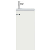 Produktbild för Badrumsspegel med handfat Vit 42 x 40 x 84,5 cm Konstruerat trä