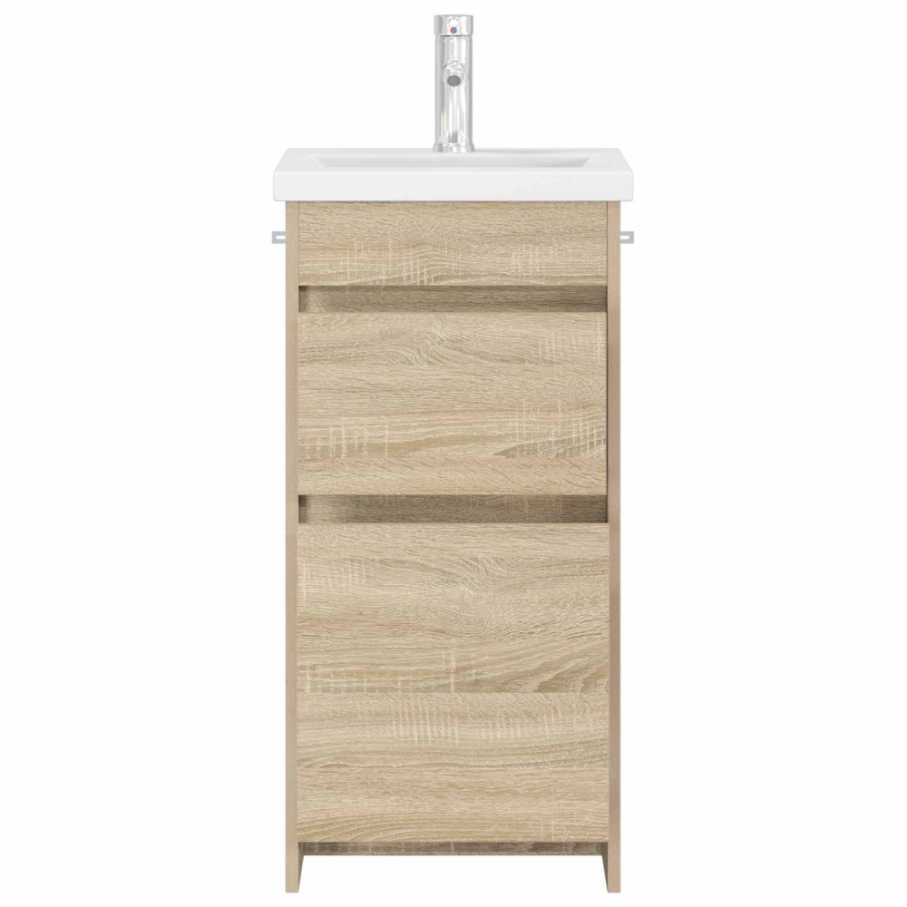 Produktbild för Badrumsspegel med handfat Sonoma-ek 42 x 40 x 84,5 cm