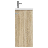 Produktbild för Badrumsspegel med handfat Sonoma-ek 42 x 40 x 84,5 cm
