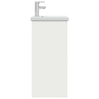 Produktbild för Badrumsspegel med handfat Vit 42 x 40 x 84,5 cm Konstruerat trä