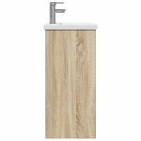 Produktbild för Badrumsspegel med handfat Sonoma-ek 42 x 40 x 84,5 cm